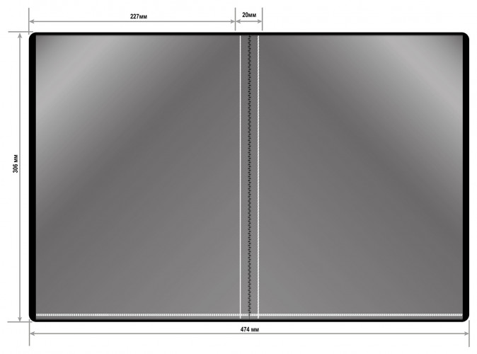 Папка с 40 прозр.вклад. Silwerhof Perlen 292941-75 A4 0.8мм карман зеленый металлик