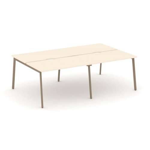 Estetica Рабочая станция на 4 места ES.D.RS-4.2-VP Сатин/Латте металл 2360*1500*750