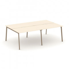 Estetica Рабочая станция на 4 места ES.D.RS-4.2-VP Сатин/Латте металл 2360*1500*750