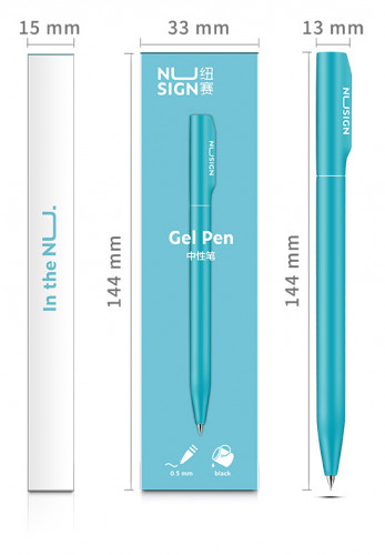 Ручка гелев. Deli Nusign NS552blue голубой черн. черн. линия 0.5мм