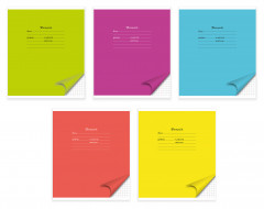 Тетрадь Silwerhof 1615632 18л. клет. A5 203х164 Яркая мел.карт. вод.лак скрепка