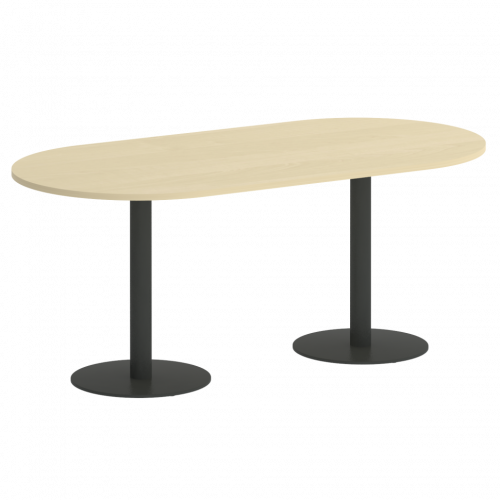 Home Office Стол овальный VR.SP-5-180.1 Клён/Антрацит металл 1800*900*750