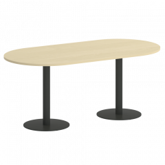 Home Office Стол овальный VR.SP-5-180.1 Клён/Антрацит металл 1800*900*750