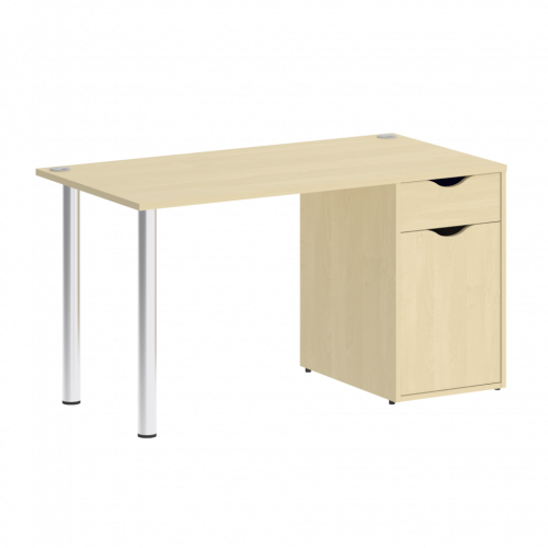 Home Office Стол письменный VR.SP-3-138.1 Клён/Хром опоры 1380*720*750