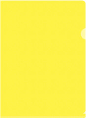 Папка-уголок Бюрократ Double Neon DNECYEL A4 пластик 0.18мм желтый