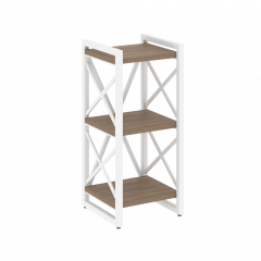 Loft Стеллаж на регулируемых опорах-3 полки VR.L-MST.O-3.4 Дуб аризона/Белый металл 400*400*910