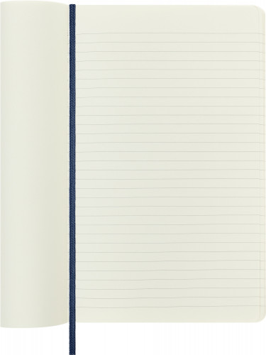Блокнот Moleskine CLASSIC SOFT DOUBLE NB313SB20 Large 130х210мм 192стр. линейка мягкая обложка синий