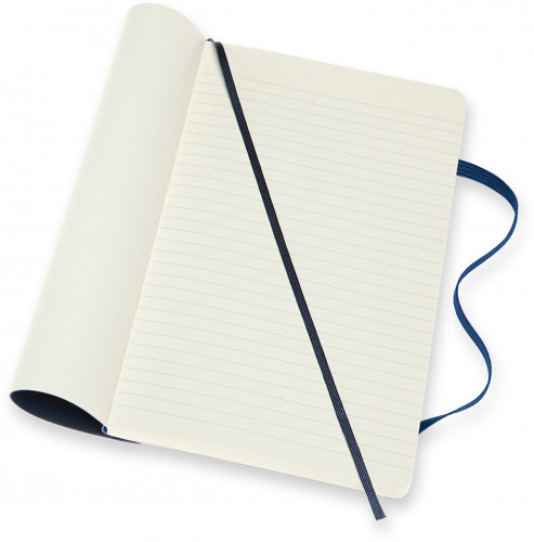 Блокнот Moleskine CLASSIC SOFT DOUBLE NB313SB20 Large 130х210мм 192стр. линейка мягкая обложка синий