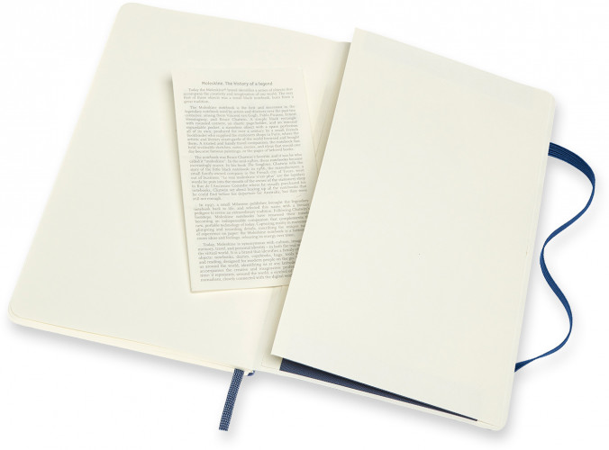 Блокнот Moleskine CLASSIC SOFT DOUBLE NB313SB20 Large 130х210мм 192стр. линейка мягкая обложка синий