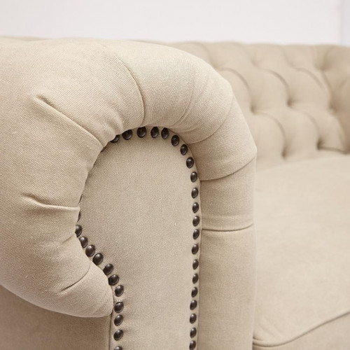 Диван-трансформер Secret De Maison Chesterfield (mod. 5137-40B), дерево береза, ткань: хлопок, 183х99х77см, бежевый / AJ808-05