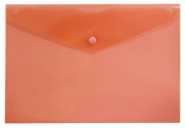 Конверт на кнопке Бюрократ -PK803TRED A4 пластик 0.15мм красный