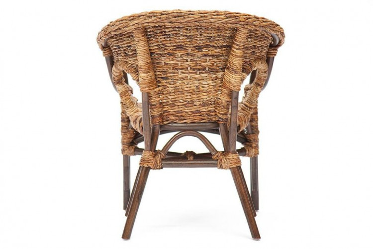 Комплект для отдыха "Mandalino" 05/21 ( диван + 2 кресла + стол овальный ) /без подушек/, ротанг, walnut (грецкий орех), плетение-банановые листья