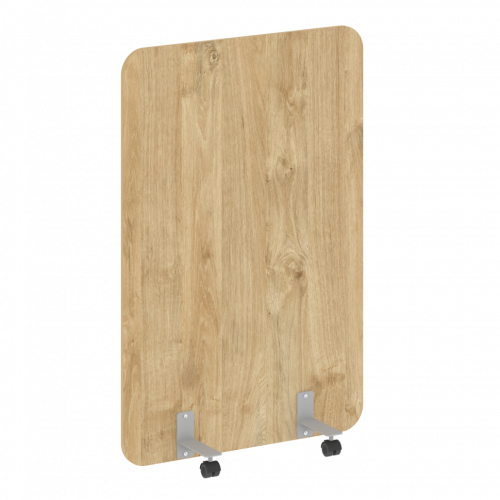 R-line Перегородка на металлических опорах, на роликах DP.R-100-150 Тиквуд светлый/Серый металл 1000*18*1500