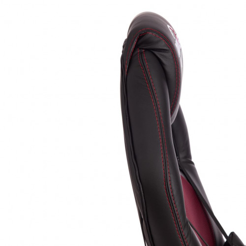 Кресло DRIVER (22), кож/зам/ткань, черный/бордо, 36-6/TW-13