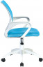 Кресло Бюрократ CH W696 голубой TW-31 сиденье голубой TW-55 сетка/ткань крестов. пластик белый