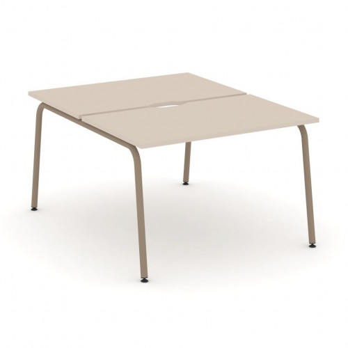 Estetica Рабочая станция на 2 места ES.D.RS-2.2-VK Капучино/Латте металл 1180*1500*750