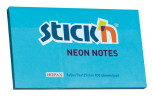 Блок самоклеящийся бумажный Stick`n 21213 76x127мм 100лист. 70г/м2 неон голубой