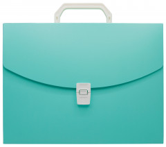 Портфель Бюрократ Pastel PASTPP01GRN 1 отдел. A4 пластик 0.7мм мятный