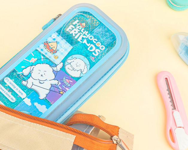 Пенал Deli 67041 ассорти 1отд. 225х85х45 пластик