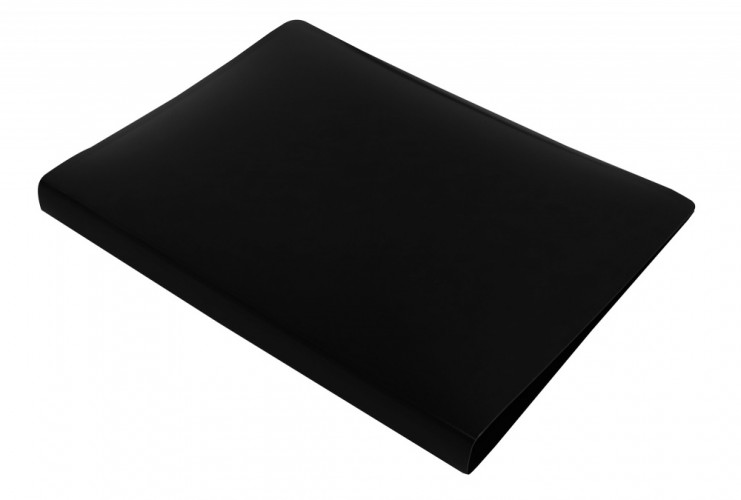 Папка метал.пруж.скоросш. Бюрократ DeLuxe DL07PBLCK A4 пластик 0.7мм кор.27мм черный