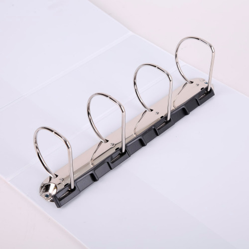 Папка на 4-х D-кольцах Deli E5621N A4 пластик 0.13мм белый вмест.410лист.