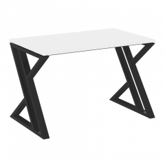 Loft Стол рабочий VR.L-SRZ-2.7 Белый бриллиант/Чёрный металл 1180*720*750