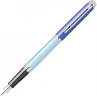 Ручка перьев. Waterman Hemisphere Colour Blocking (2179924) Blue CT F сталь нержавеющая F син. черн. подар.кор.