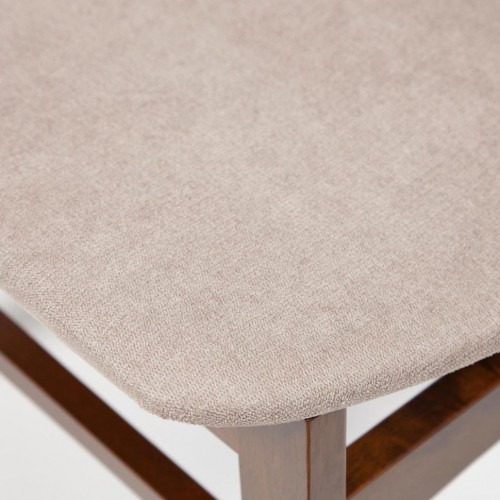 CT 8804 Стул Rabat с мягким сиденьем, дерево гевея, 52,5*46,5*78см, Тёмный Дуб, ткань бежевая (FG22616-16)