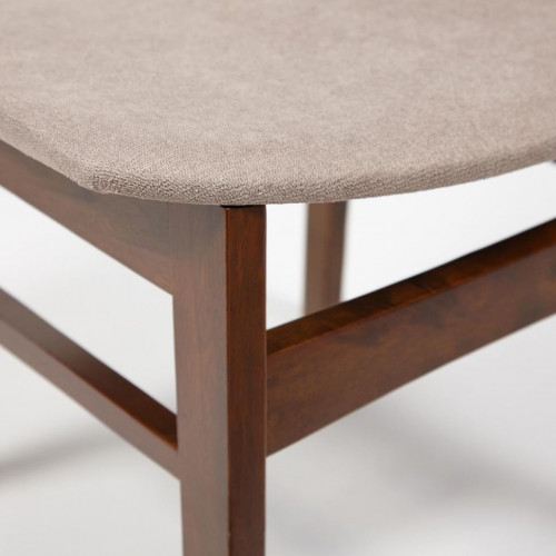 CT 8804 Стул Rabat с мягким сиденьем, дерево гевея, 52,5*46,5*78см, Тёмный Дуб, ткань бежевая (FG22616-16)