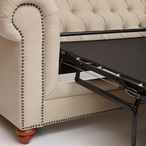 Диван-трансформер Secret De Maison Chesterfield (mod. 5137-40B), дерево береза, ткань: хлопок, 183х99х77см, бежевый / AJ808-18