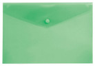 Конверт на кнопке Бюрократ -PK803TGRN A4 пластик 0.15мм зеленый