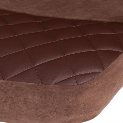 Кресло ADVANCE, флок/кож/зам , коричневый, 6/36-36