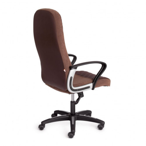 Кресло ADVANCE, флок/кож/зам , коричневый, 6/36-36