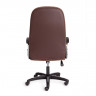 Кресло ADVANCE, флок/кож/зам , коричневый, 6/36-36