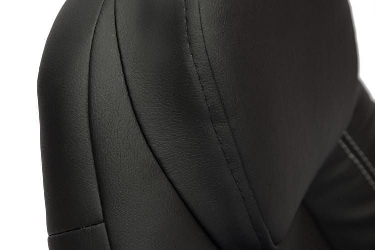 Кресло BOSS Lux, кож/зам, черный/черный перфорированный, 36-6/36-6/06