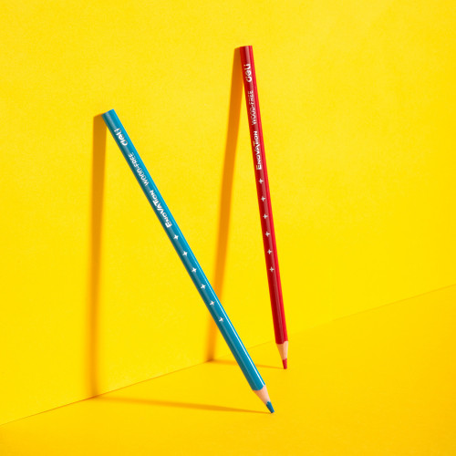 Карандаши цв. Deli EC113-12 Enovation трехгран. пластик 12цв. коробка/европод. (12шт)