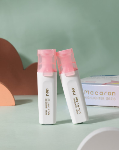 Набор текстовыделителей Deli ES621SPINK-P Macaron скошенный пиш. наконечник 1-5мм розовый (10шт.)