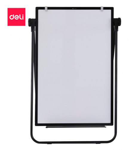 Флипчарт Deli E7886 магнитно-маркерная лак 60x90см на подставке белый с аксессуарами