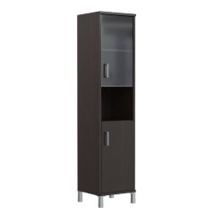 Шкаф-колонка высокая с малой стеклянной дверью и глухой B 431.10(R) Венге Магия 475х450х2054 BORN