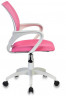 Кресло Бюрократ CH W696 розовый TW-06A сиденье розовый TW-13A сетка/ткань крестов. пластик белый