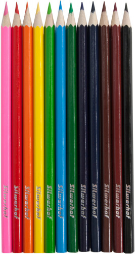 Карандаши цв. Silwerhof Монстрики 2.8мм шестигран. дерево ассорти 12цв. коробка/европод.