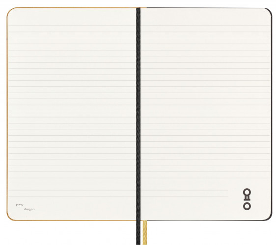 Блокнот Moleskine LIMITED EDITION YEAR OF THE DRAGON LECNYDRAGONQP060AS Large 130х210мм обложка текстиль 176стр. линейка подар.кор. золотистый Ahn Sang Soo