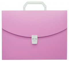 Портфель Бюрократ Pastel PASTPP01PINK 1 отдел. A4 пластик 0.7мм розовый