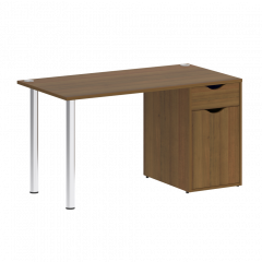 Home Office Стол письменный VR.SP-3-138.1 Орех/Хром опоры 1380*720*750
