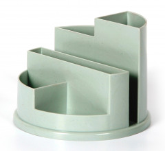 Подставка 5отд. для письменных принадлежностей 140x140x110мм серый полистирол