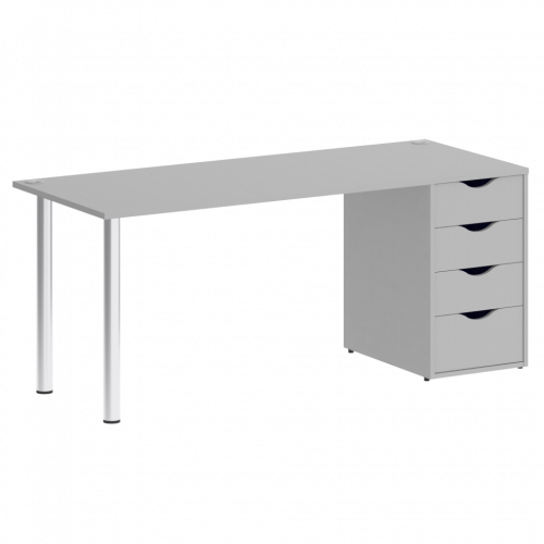 Home Office Стол письменный VR.SP-3-178.4 Серый/Хром опоры 1780*720*750