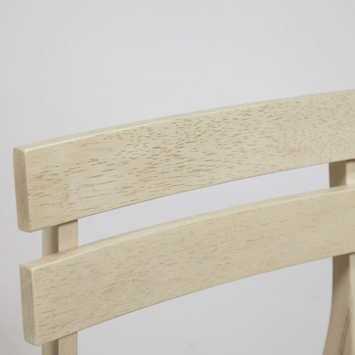 CT 8805 Стул Fes с мягким сиденьем, дерево гевея, 53,5*47,5*76,5см, античный белый, ткань бежевая (FG22616-16)