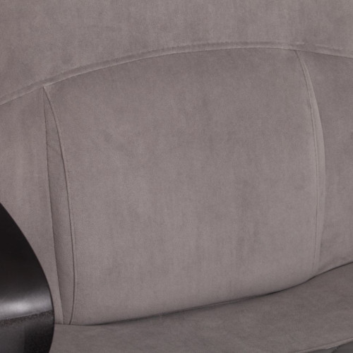 Кресло ADVANCE, флок/кож/зам , серый/металлик, 29/C 36