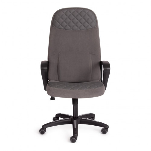 Кресло ADVANCE, флок/кож/зам , серый/металлик, 29/C 36