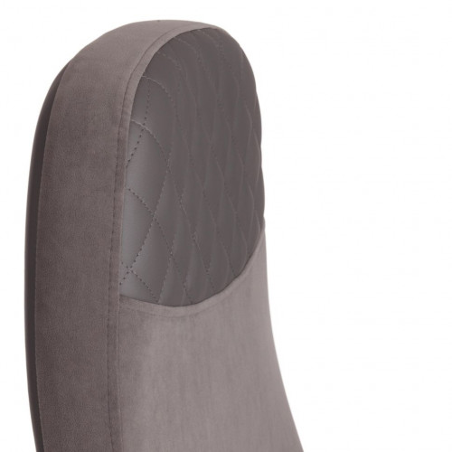 Кресло ADVANCE, флок/кож/зам , серый/металлик, 29/C 36